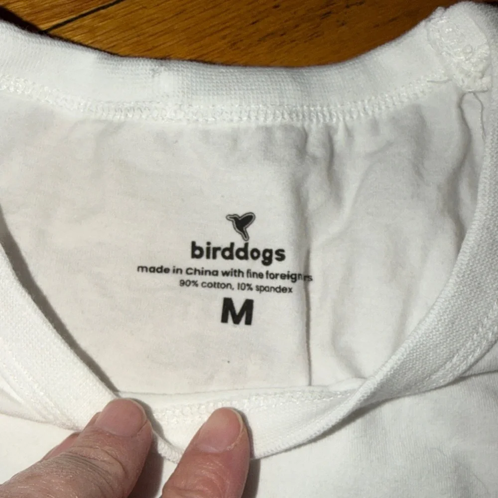 Birddogs White Tee with Red Logo